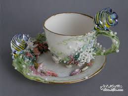 فناجين شاي تحفة تشكيلة فناجين شاي مزخرفة اروع صور فناجين شاي