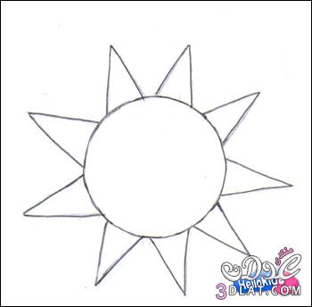 رسم شمس وقمر للاطفال