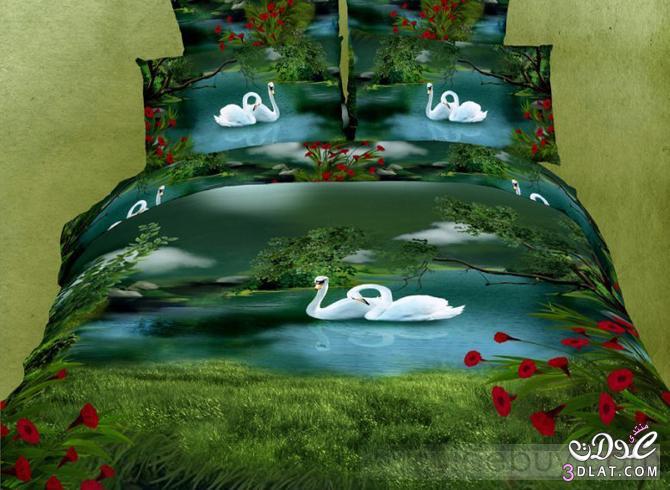 لحاف فايبر عالم الحيوان والطبيعه بتصميمات ثلاثية الابعاد2024 Cotton Bedding Sets