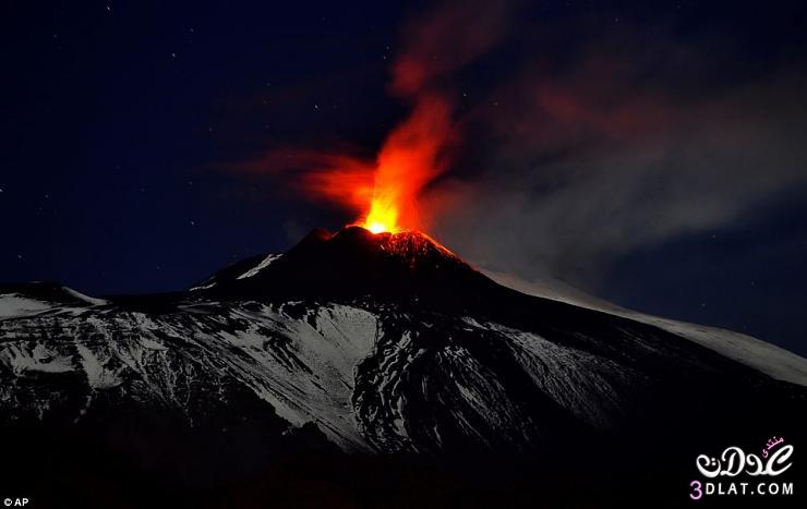 صور بركان إتنا اجمل الصور لثوران بركان إتنا صور ثوران بركان