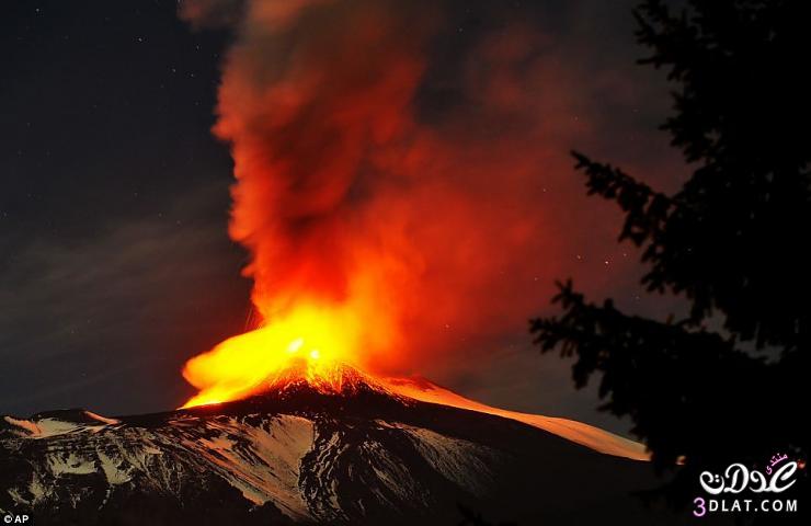 صور بركان إتنا اجمل الصور لثوران بركان إتنا صور ثوران بركان
