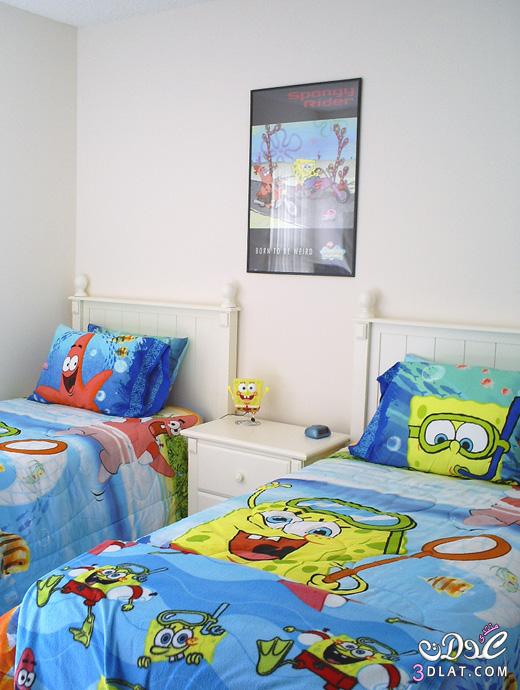 غرف نوم للاطفال برسومات سبونج بوب