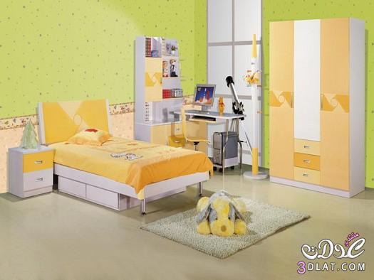 غرف نوم اطفال فخمه2024 غرف اطفال باللون الاصفر غرف نوم اطفال باللون الاصفر 2024