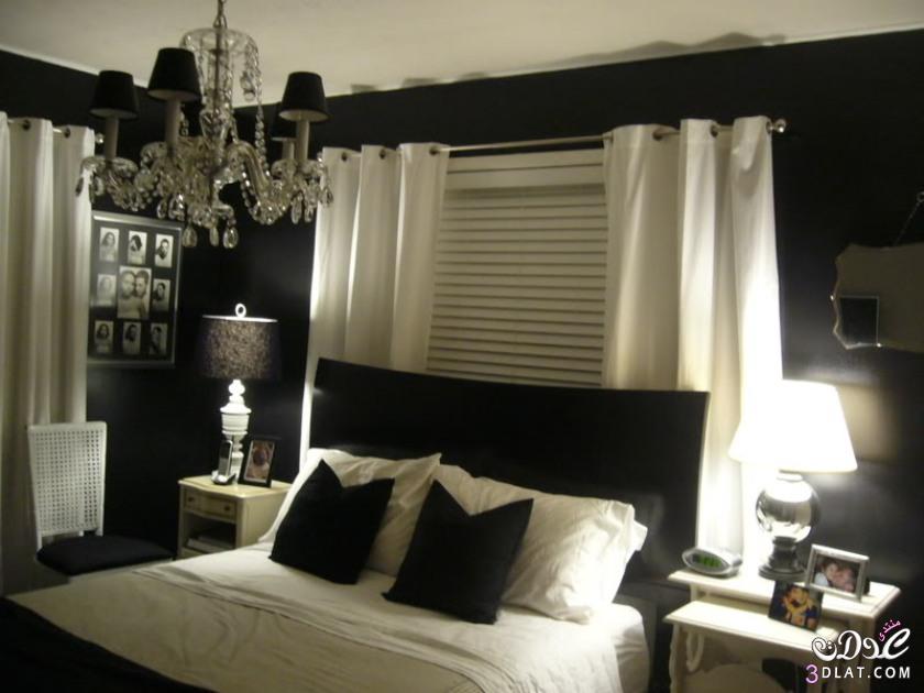 غرف نوم رومانسية حجرات نوم باللون الاسود لعشاق الاسود بغرف النوم