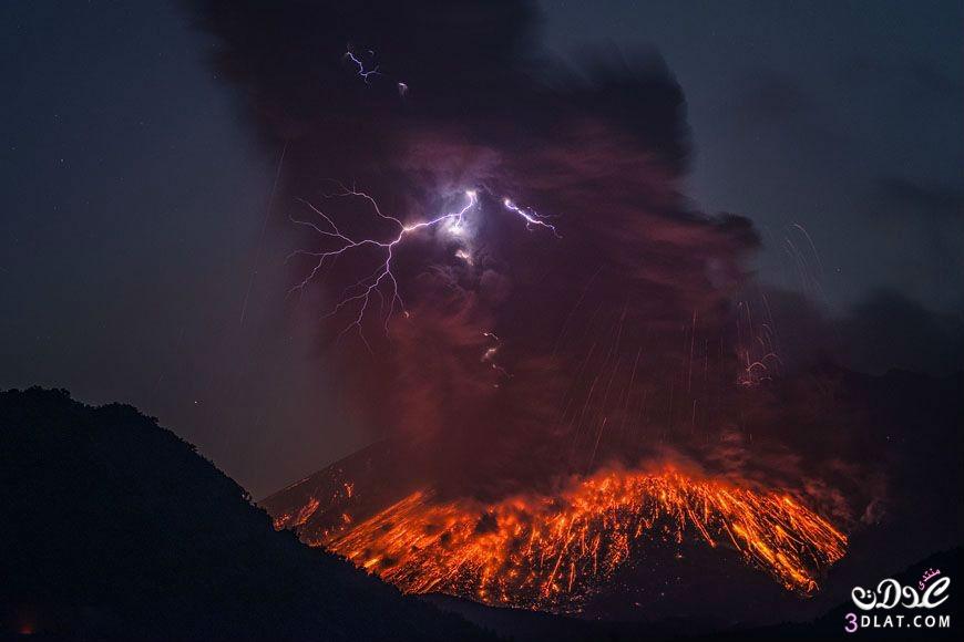 صور مرعبة لبركان نشط  فى جزيرةSakurajima باليابان مناظر مذهلة لبركان Sakurajima