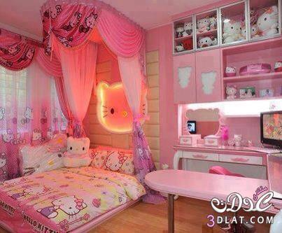 غرف بناتي باللون pink