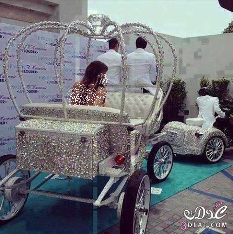 عربية زفاف من الماس عربة تشبه عربة سندريلا