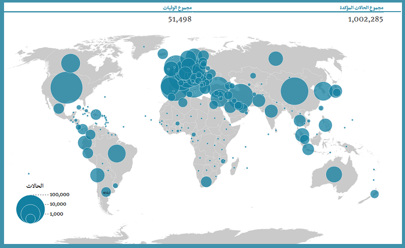خريطة انتشار فيروس كورونا وأعداد الإصابات والوفيات حول العالم ما هي أعراض ف