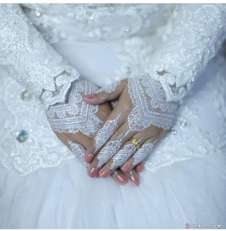 نقش حناء جديده للعروس ، نقوش حنه بيضاء للعروس ٢٠٢٠
