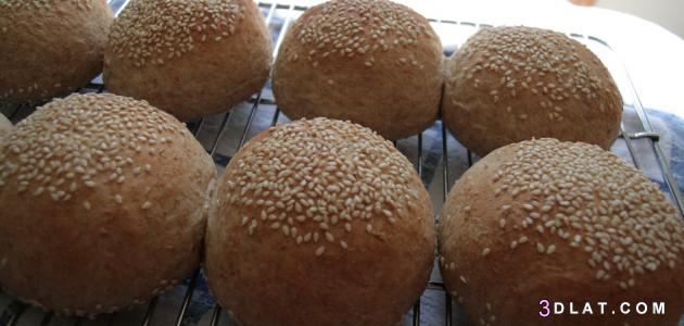 خبز البرجر،طريقة عمل خبز البرجر،تحضير خبز البرجر مكونات خبز البرجر .