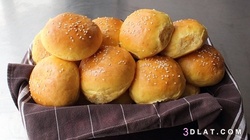 خبز البرجر،طريقة عمل خبز البرجر،تحضير خبز البرجر مكونات خبز البرجر .