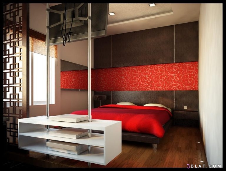 غرف نوم باللون الأحمررائعة، غرف نوم مميزه حمراء،صور غرف نوم راقيه 2024 أج