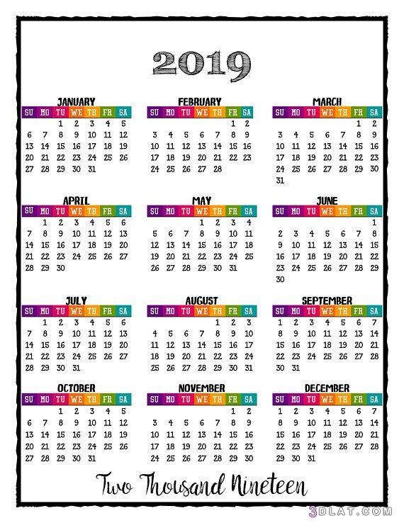 التقويم الميلادي 2024 , صور التقويم الميلادى لعام 2024 , calendar