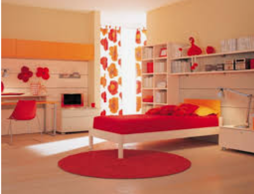 غرف نوم 2024 باللون البرتقالي.