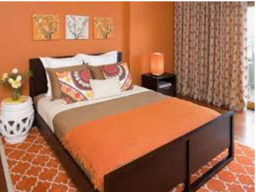 غرف نوم 2024 باللون البرتقالي.