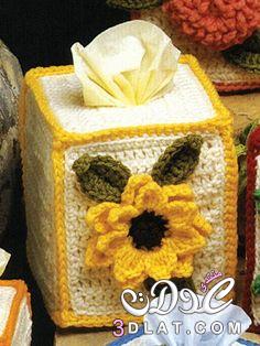 أغطية مناديل من الكروشية2024,كروشية لعلب المناديل ,Crochet Tissue Box Covers