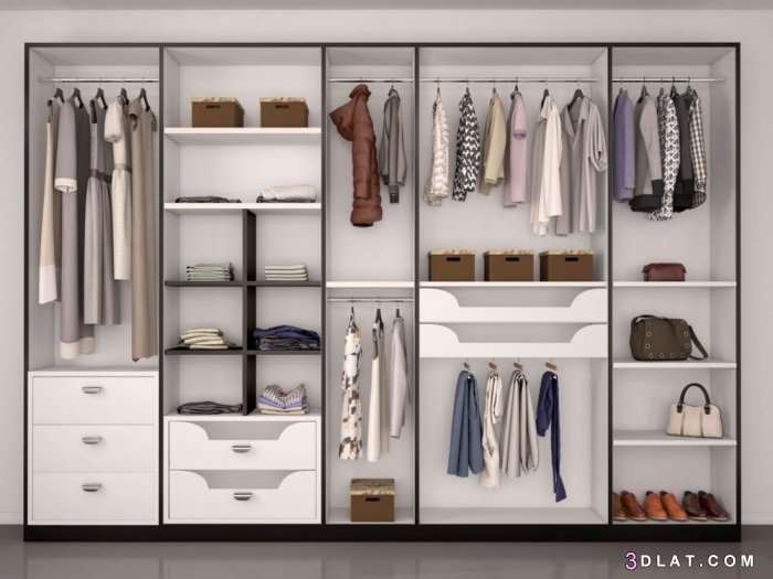 طرق لترتيب الملابس في الخزانة،أفكار لترتيب الملابس والأحذية.
