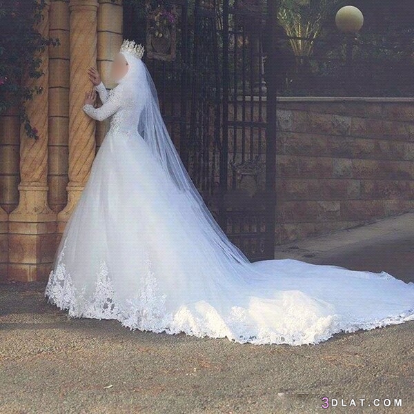 فساتين زفاف جديده للمحجبات روعه ٢٠١٩ ، فساتين للمحجبات للافراح
