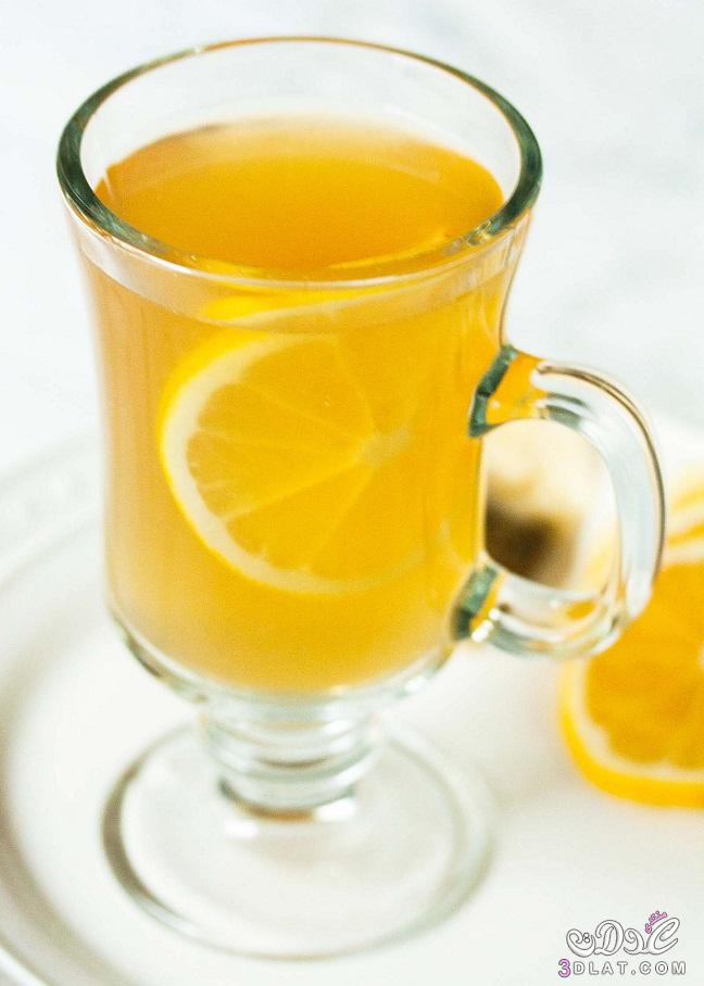 طريقه تحضير شاي البابونج والليمون بالصور , شاي البابونج والليمون بالصور