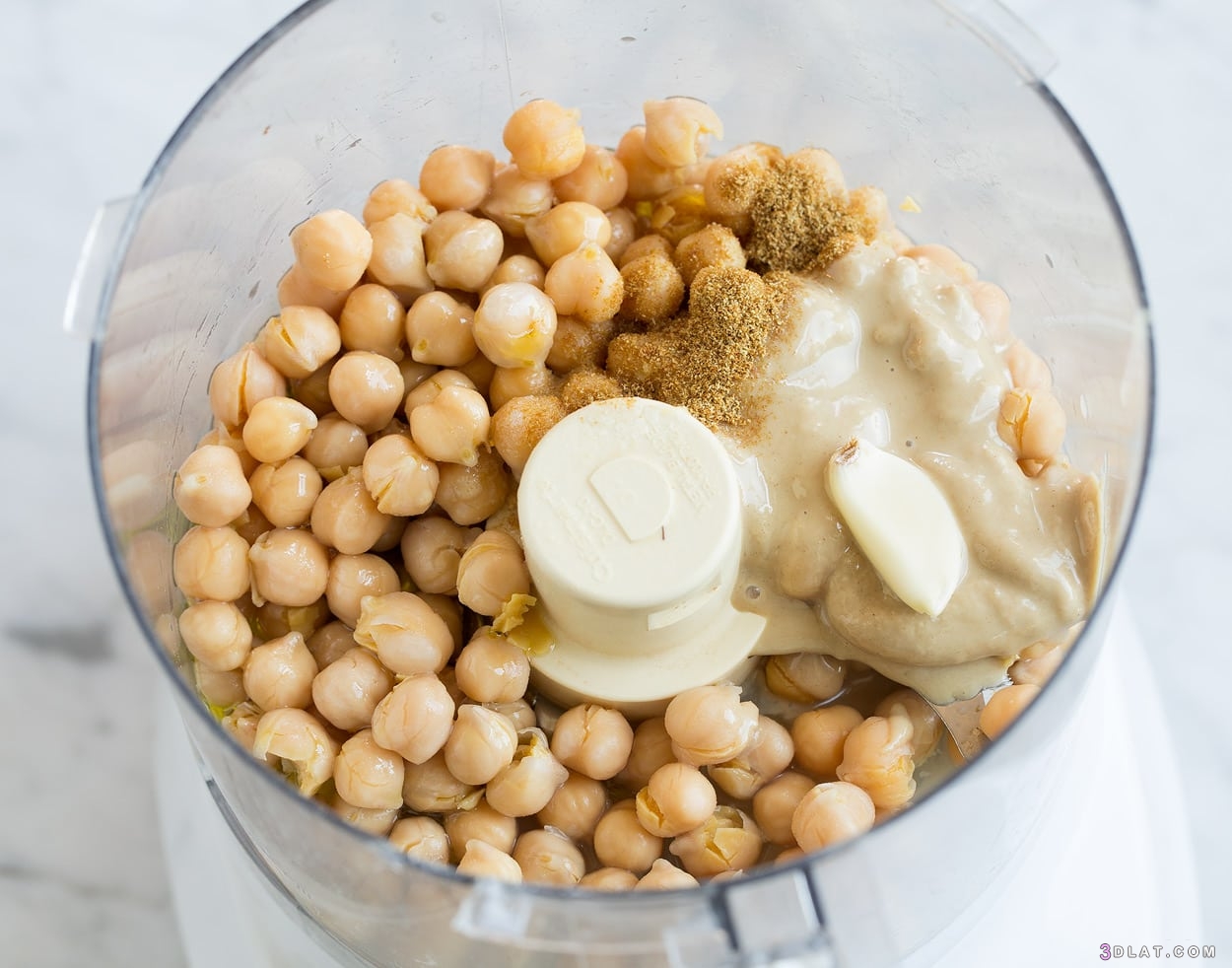 Hummus is a creamy puree of chickpeas and tahini (sesame seed paste) seaso