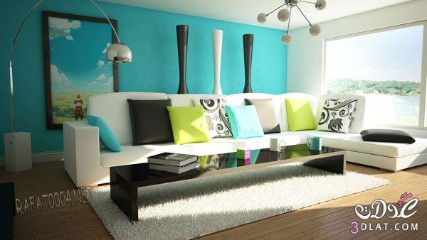 غرف المعيشة الملونة 2024 Colorful Living Room  بالصور ديكورات  غرف ملونة وعصرية