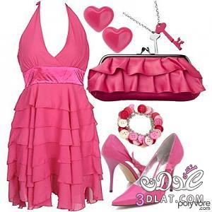 كولكشن باللون الوردي ملابس انيقة باللون الوردي تشكيلة جميلة من الملابس باللون ال