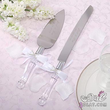 سكين تقطيع تورتة الزفاف2024,فضيات تقديم تورتة الافراح,Wedding Cake Knife And Se