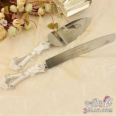 سكين تقطيع تورتة الزفاف2024,فضيات تقديم تورتة الافراح,Wedding Cake Knife And Se