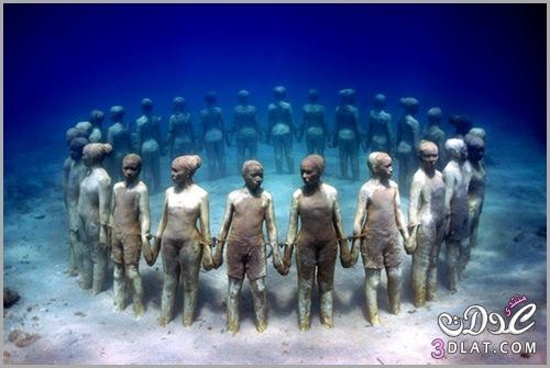 أكبر متحف مائي العالم.......متحف كانون المكسيكي ... في أعماق البحر الكاريبي