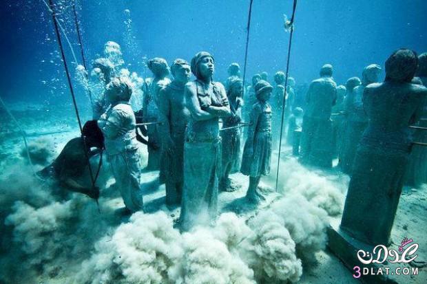 أكبر متحف مائي العالم.......متحف كانون المكسيكي ... في أعماق البحر الكاريبي