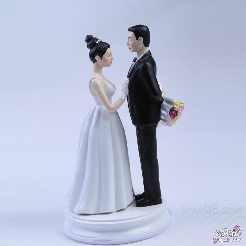 زينة تورتة الزفاف 2024,عروسة وعريس لكيكة الفرح,تمثال العروسين زينة للتورتة Cake