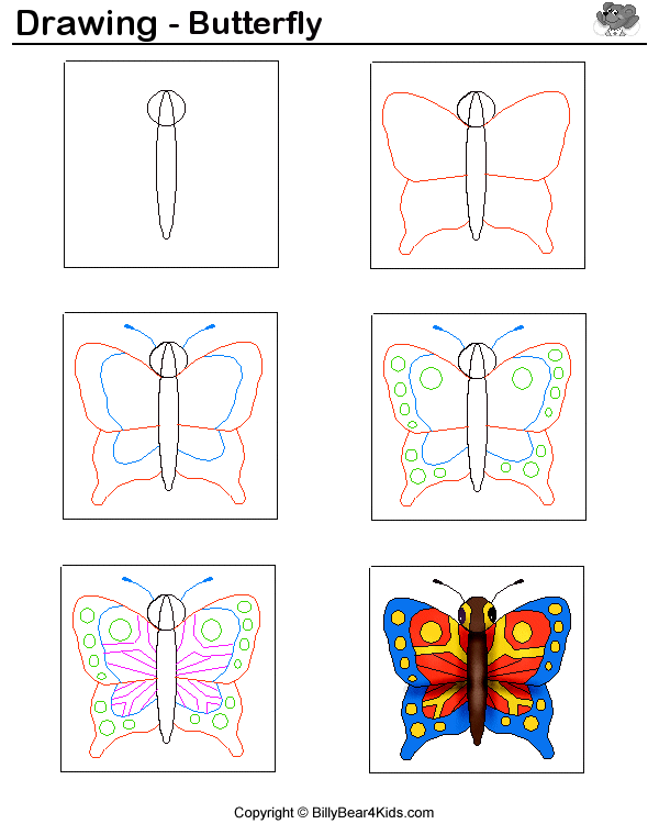 طريقة رسم الفراشة بالصور, butterfly,بالخطوات المصورة كيفية رسم فراشة جميلة