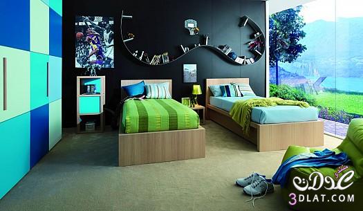 غرف نوم 2024 للأولاد , غرفة نوم مودرن للأولاد بتصميم وألوان رائعة