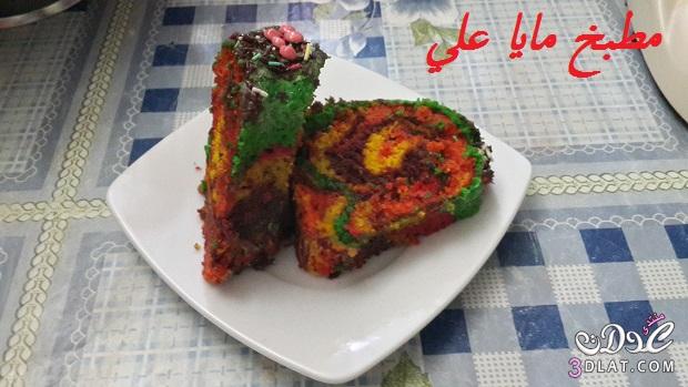 الكيكة الملونة من مطبخ مايا علي