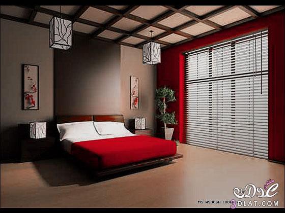 ديكور احمر لغرف النوم .غرف نوم باللون الاحمر 2024 ,غرف نوم خياليه 2024