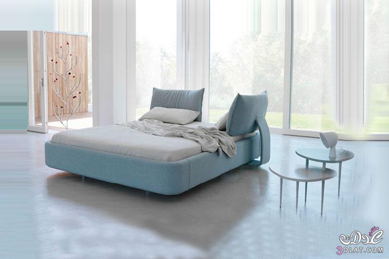 ديكورات غرف نوم جديدة باللون اللأزرق بتصميمات ايطالية متميزة 2024