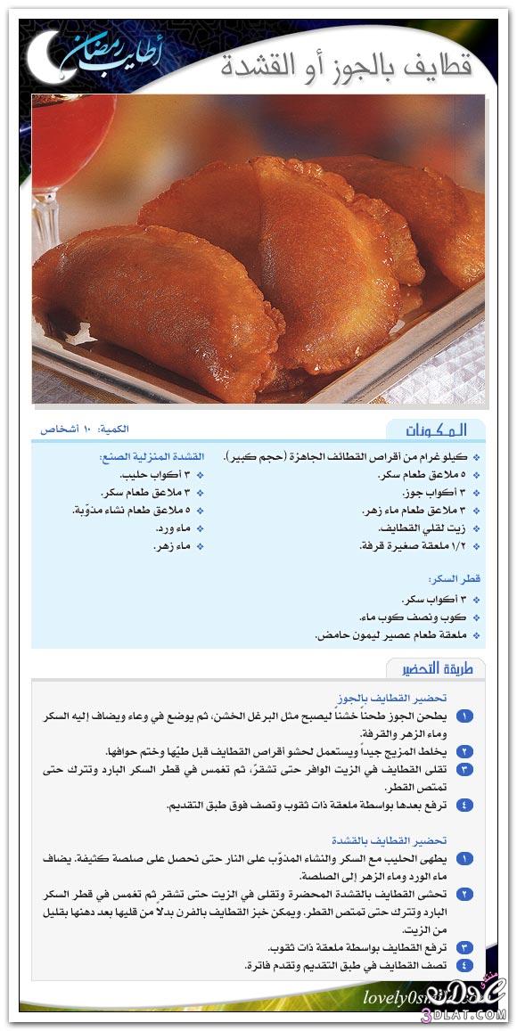 حلويات رمضانيه - حلى رمضان - وصفات متنوعه لشهر رمضان بالصور