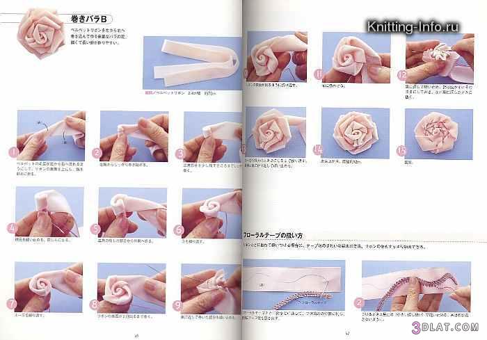 طرق مختلف لعمل الورد بالقماش( مراحل بالصور)