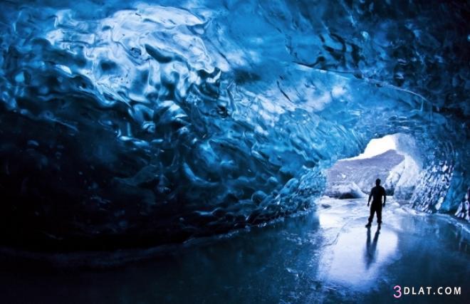 - كهف الجليد فى ايسلندا  ice cave, iceland من أجمل وأغرب المعالم السياحيه
