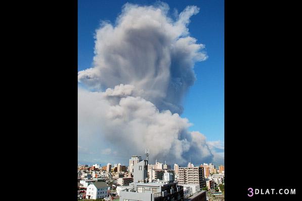 بركان ساكوراجيما في اليابان