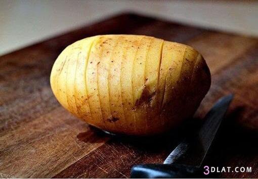 طريقة جديدة لعمل البطاطس,بطاطس بالزبدة و الجبنة 2024