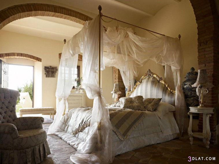 تصاميم جميله لسرير المظله غرف نوم بسرير المظله او القبه بالصور