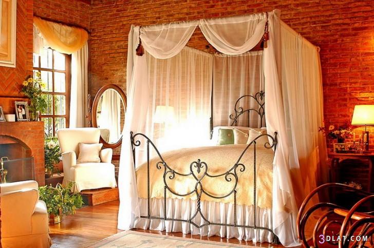 تصاميم جميله لسرير المظله غرف نوم بسرير المظله او القبه بالصور