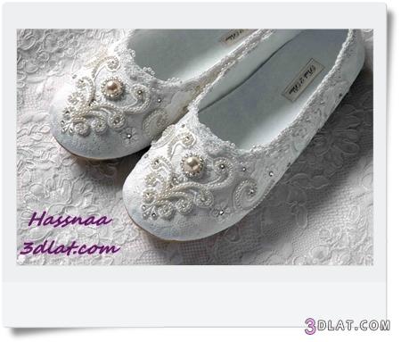 احذية فخمة للعروس,Flat lace wedding shoes,احذية زفاف مميزة وانيقة 2024,تصميمات
