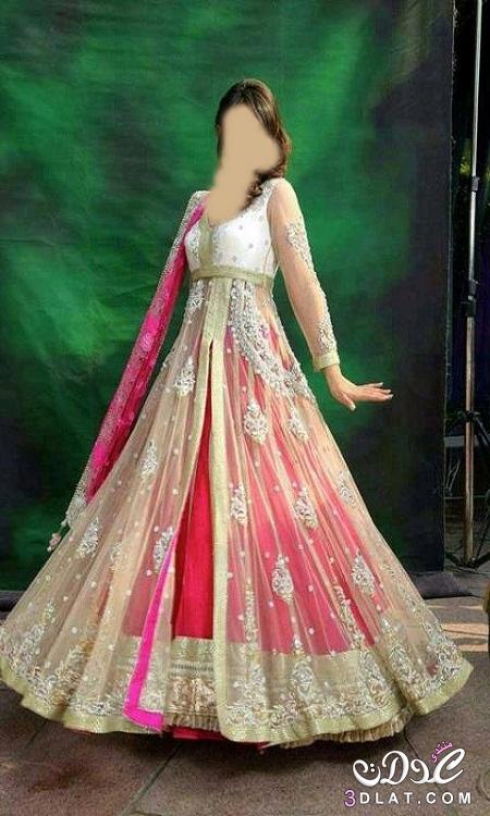 فستان حنتك على الطراز الباكستاني Pakistani bridal dress - فساتين حنة باكستاني