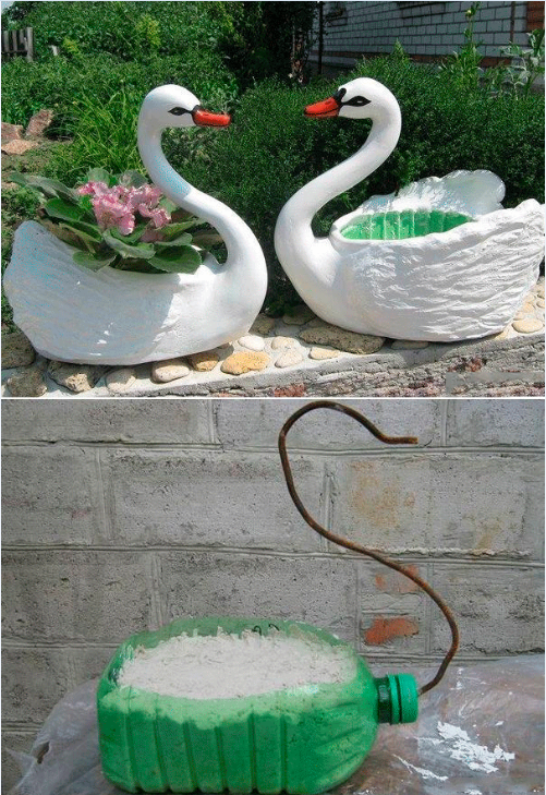تزيين حديقة المنزل باستخدام ادوات بسيطة فكرة رائعة لصنع بطة لغرس النباتات