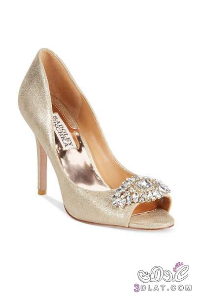 أحذية براقة للعروس-مجموعة من احذية الزفاف الانيقة -احذية زفاف 2024-2024