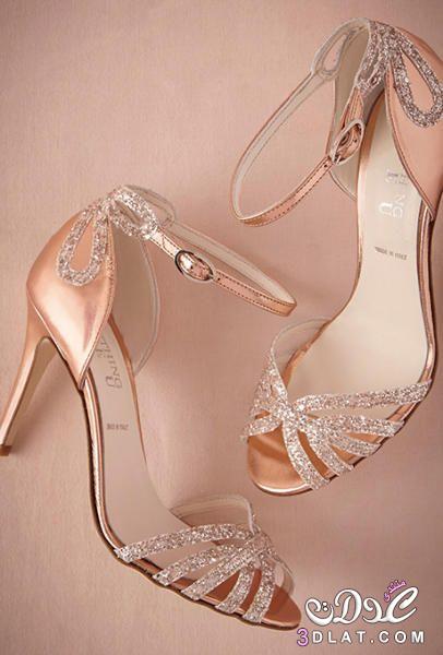 أحذية براقة للعروس-مجموعة من احذية الزفاف الانيقة -احذية زفاف 2024-2024