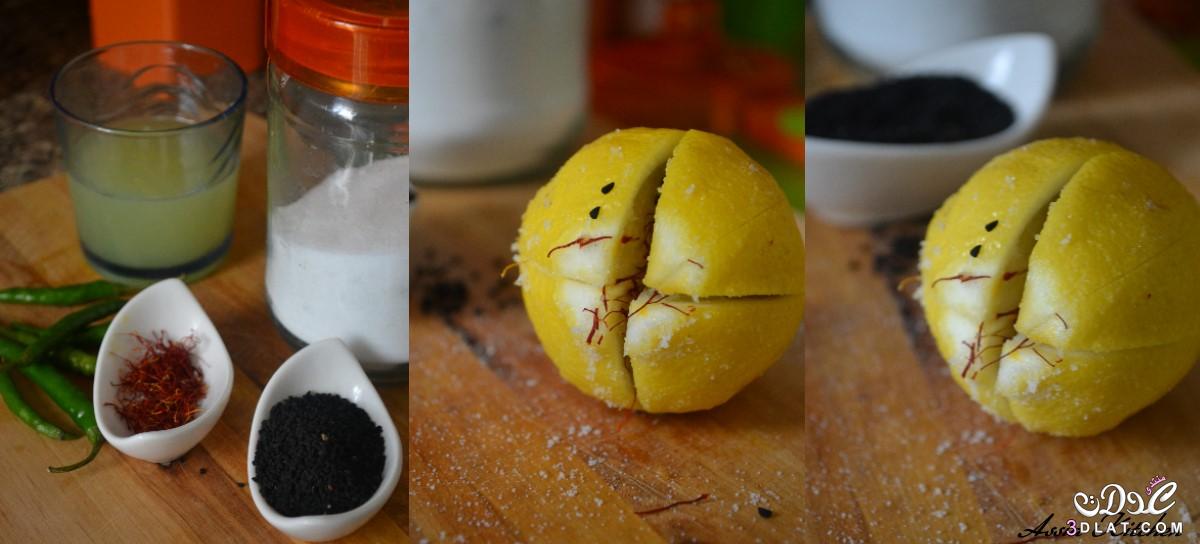 طريقة عمل الليمون المخلل بالعصفر وحبة البركة