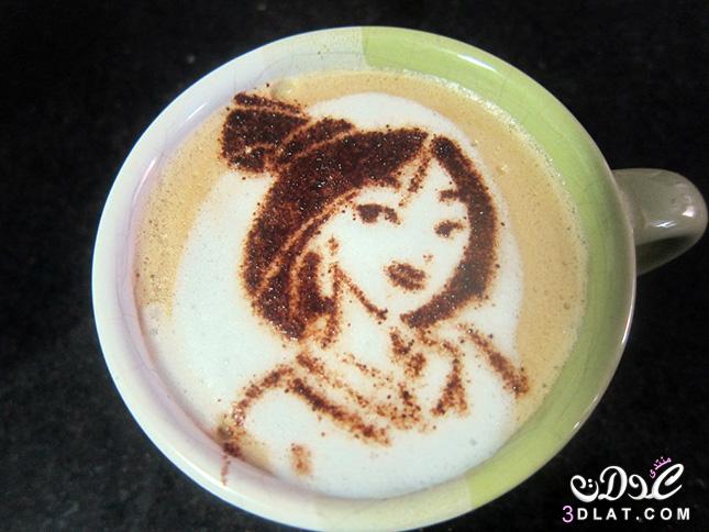 رسومات جميلة بالقهوة, فن الرسم على فناجين القهوة